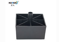 KR-P0249 Durable Plastic Square Couch Legs 60mm Height Corrosion Resistance supplier