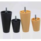 KR-P0366 Decorative Tapered Cabinet Legs Black Light Yellow Color Quick Fitting supplier