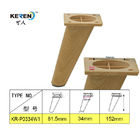 KR-P0334W1 152mm Angle Replacement Plastic Couch Legs Chair Extenders Wood Color supplier