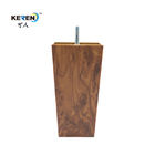 KR-P0186W3 Wood Grain Plastic Sofa Feet Replacement , Square Furniture Feet 83*58*155mm supplier