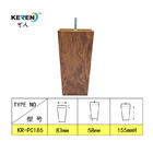 KR-P0186W3 Wood Grain Plastic Sofa Feet Replacement , Square Furniture Feet 83*58*155mm supplier