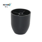 KR-G0118 Black Plastic Bed Frame Feet , Bed Frame Glide Feet Pad 77mm Height supplier