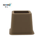 KR-P0258K Plastic Brown 3 Inch Bed Risers , Adjustable Bed Frame Risers High Stability supplier