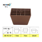 KR-P0169BR Dark Brown Plastic Furniture Leg Cabinet Feet Easy Fitting Reduce Slip supplier