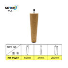 KR-P0297W1 Heavy Duty Round Sofa Legs 60mm Diameter Easy Install Wood Grain supplier