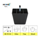 Solid Black Plastic Adjustable Cabinet Feet M8 Screw Furniture Feet Scratch Protection supplier