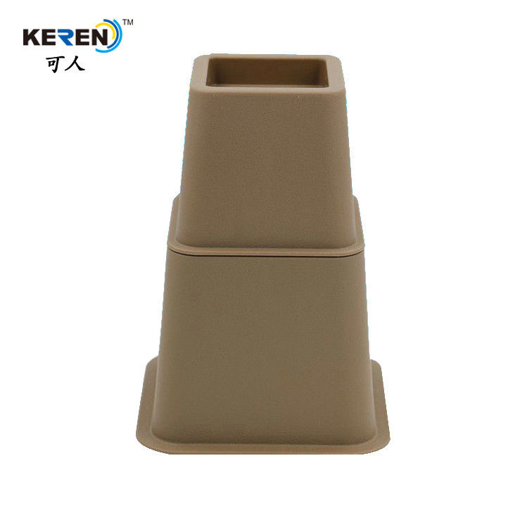 KR-P0246K 8 Piece Adjustable Bed Leg Risers Stackable With Brown Box Anti Slip supplier