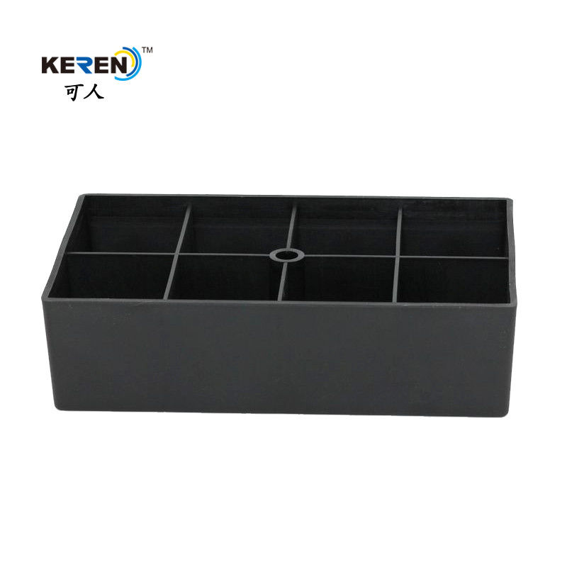 KR-P0265 55mmH Plastic Cabinet Feet Home Use , Rectangle Plastic Furniture Legs No Noisy supplier