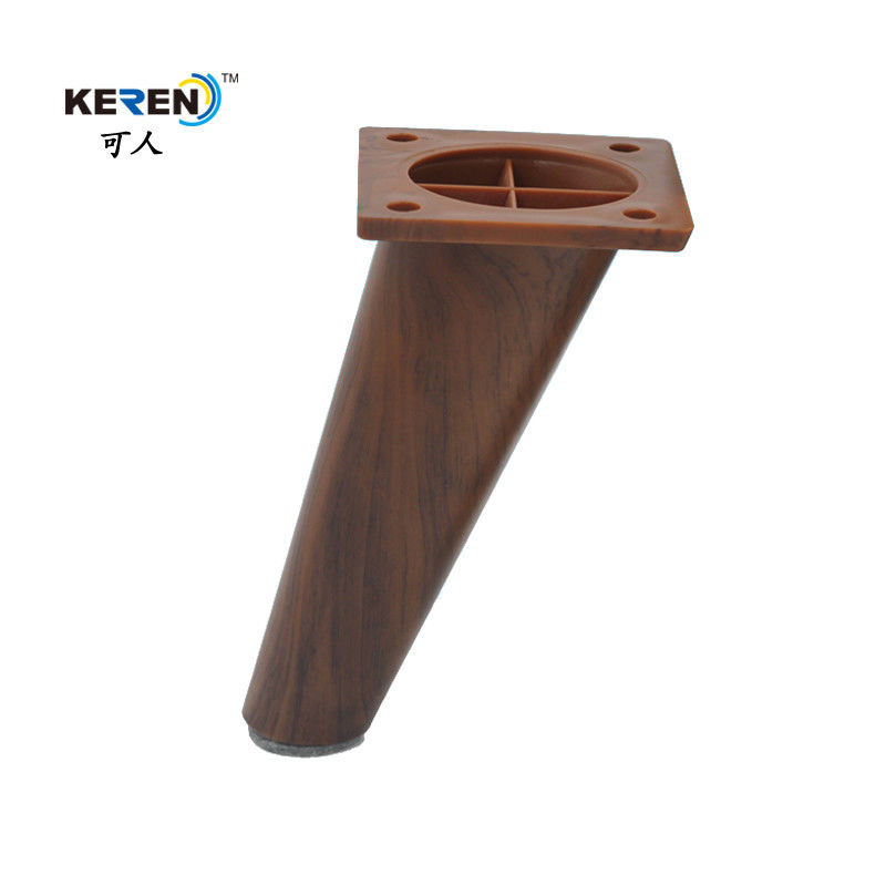 KR-P0334W2 Angled 6 Inch Replacement Sofa Legs Wood Finished ABS Material Quick Install supplier