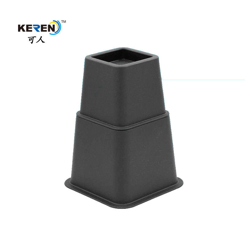 KR-P0246 Smooth Plastic Adjustable Bed Risers , 8 Inch Black Furniture Risers Optional supplier