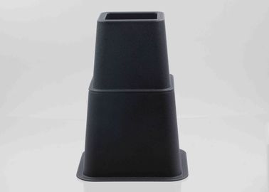 KR-P0246 Adjustable 8 Inch Bed Risers , Plastic Black Furniture Risers Set Of 4 supplier