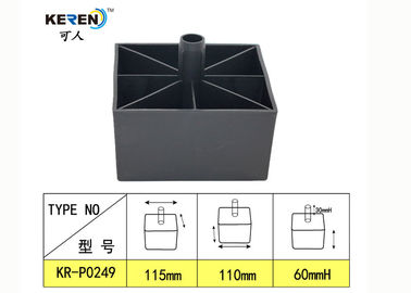 KR-P0249 Durable Plastic Square Couch Legs 60mm Height Corrosion Resistance supplier