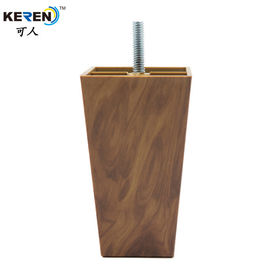 KR-P0133W3 Decorative Replacement Plastic Couch Legs Walnut Color Anti Slip Heavy Duty supplier