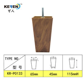 KR-P0133W3 Decorative Replacement Plastic Couch Legs Walnut Color Anti Slip Heavy Duty supplier