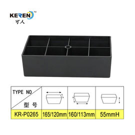 KR-P0265 55mmH Plastic Cabinet Feet Home Use , Rectangle Plastic Furniture Legs No Noisy supplier
