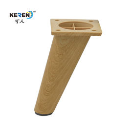 KR-P0334W1 152mm Angle Replacement Plastic Couch Legs Chair Extenders Wood Color supplier