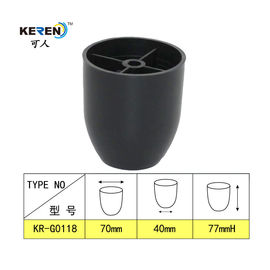 KR-G0118 Black Plastic Bed Frame Feet , Bed Frame Glide Feet Pad 77mm Height supplier