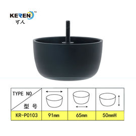 KR-P0103 2 Inch Round Plastic Furniture Feet , Screw Plastic M8 Adjustable Feet supplier