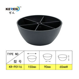 KR-P0116 Round Plastic Sofa Legs Replacement , Black Plastic Furniture Feet Bed Base supplier