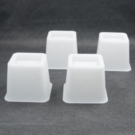 KR-P0258WH White Plastic Adjustable Bed Risers Set Of 4 Wear Protection Easy Install supplier