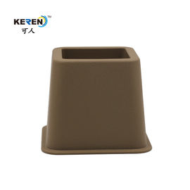 KR-P0258K Plastic Brown 3 Inch Bed Risers , Adjustable Bed Frame Risers High Stability supplier