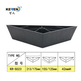 KR-S023 High Plastic Sofa Legs Replacement , 1.65 Inch Triangle Matt Sofa Leg Set Of 4 supplier