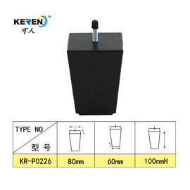 KR-P0226 100mm Height Plastic Sofa Legs Replacement With Screw Square Shape supplier