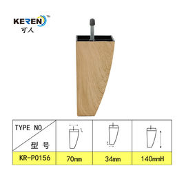 KR-P0156W1 Wooden Color Plastic Furniture Legs Replacement ABS 140mm Height supplier