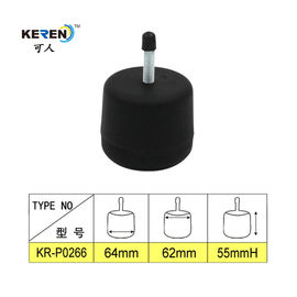 KR-P0266 55mm Plastic Furniture Legs Replacement , Black Sofa Feet Strong Load Bearing supplier