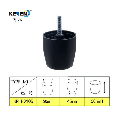108g Dia 45mm Plastic Bun Furniture Feet For Chairs supplier