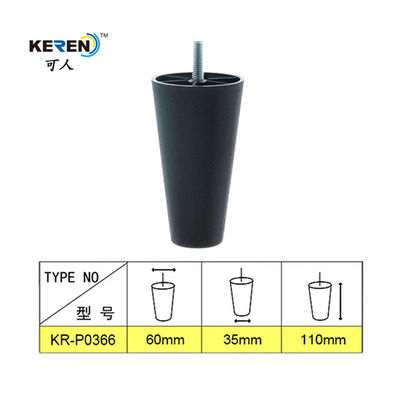60MM Decorative Extend Screw Plastic Sofa Couch Bed Leg supplier