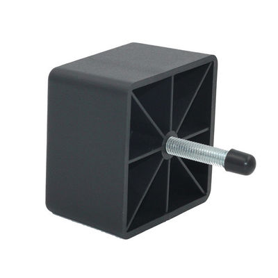 70MM Black Square Furniture Plastic Sofa Feet Replacement supplier