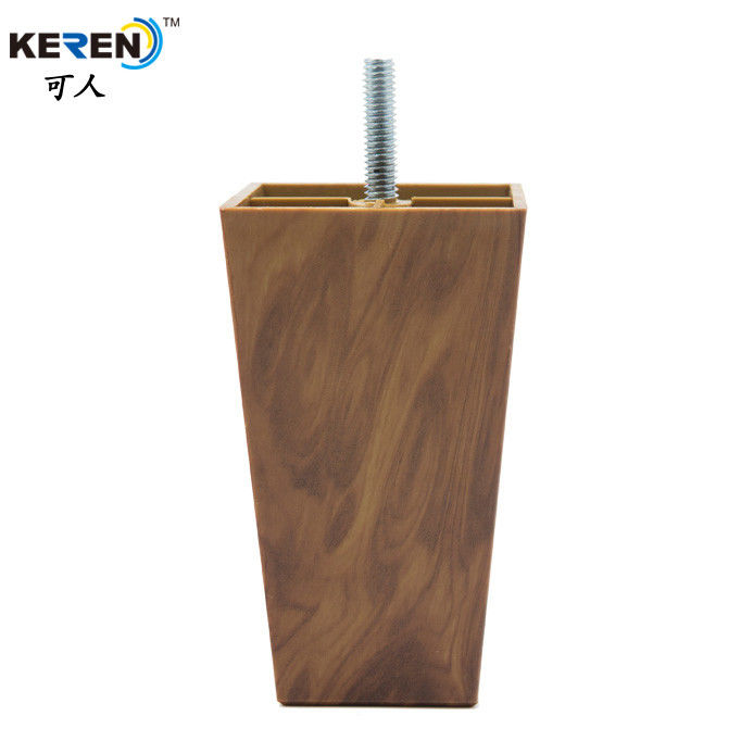 KR-P0133W3 Decorative Replacement Plastic Couch Legs Walnut Color Anti Slip Heavy Duty supplier