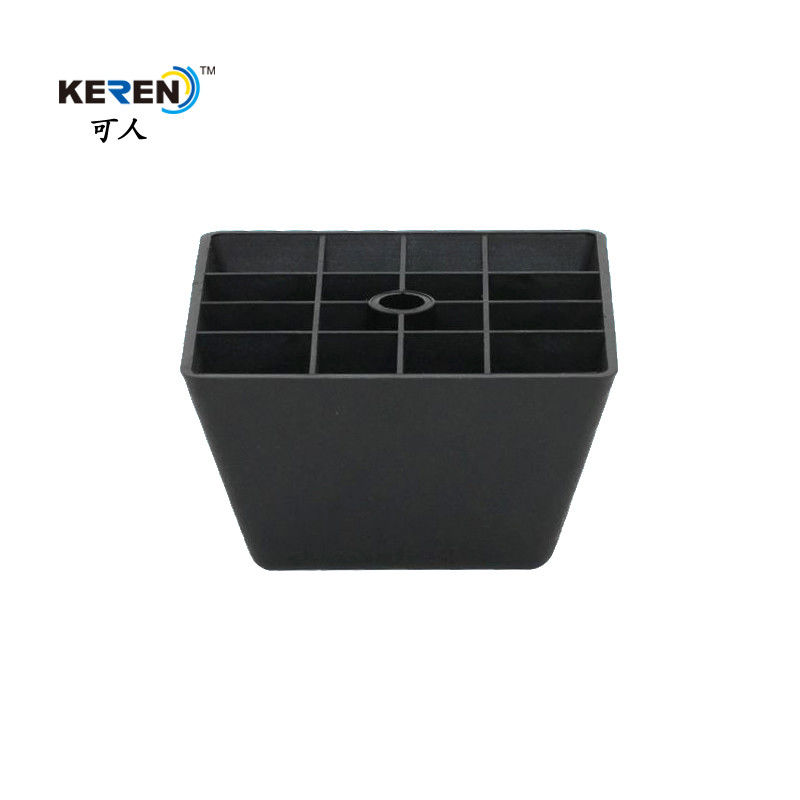 KR-P0169 Black Square Plastic Furniture Feet For Cabinet High Corrosion Resistance supplier